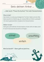 Vorschau - Arbeitsblätter - Konzentration fördern mit der Anker-Technik - Seite 1