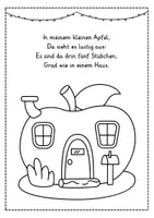 Vorschau - Arbeitsblätter - In meinem kleinen Apfel Ausmalbild - Deckblatt