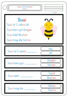 Vorschau - Arbeitsblätter - Lesen und schreiben, Bienen - Seite 1