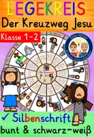 Vorschau - Mal- und Bastelvorlagen - Kreuzweg Jesu - Materialpaket Religion Anfangsunterricht (Silbenschrift) - Seite 1