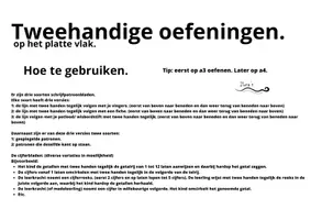 Voorbeeld - tweehandige oefeningen op het platte vlak - Pagina 1