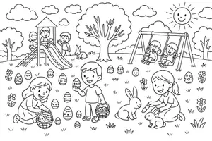 Vorschau - Mal- und Bastelvorlagen - Erzähl- und Schreibbilder Ostern - Seite 1