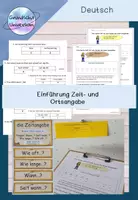 Vorschau - Arbeitsblätter - Einführung Ortsangabe und Zeitangabe - Deckblatt