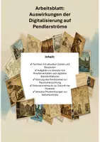 Vorschau - Arbeitsblätter - AB - Auswirkungen der Digitalisierung auf Pendlerströme - Deckblatt