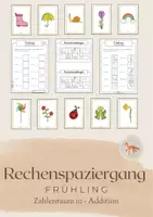 Vorschau - Arbeitsblätter - Rechenspaziergang: Frühling - ZR10 Addition - Deckblatt