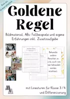 Vorschau - Arbeitsblätter - Goldene Regel: Fallbeispiele und eigene Erfahrungen - Deckblatt