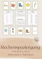 Vorschau - Arbeitsblätter - Rechenspaziergang: Frühling - ZR10 Subtraktion - Deckblatt