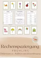 Vorschau - Arbeitsblätter - Rechenspaziergang: Frühling - ZR20 Addition ohne ZÜ - Deckblatt