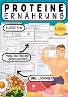 Vorschau - Arbeitsblätter - Protein Eiweiß – Die Bausteine des Lebens | Arbeitsblätter für Ernährung und Haushalt / Hauswirtschaft (Klasse 5-8) #ostereiersuche - Deckblatt