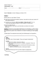 Vorschau - Klassenarbeiten - Liebeslyrik Klasse 9/10: Klassenarbeit Goethe „Gefunden“ - Seite 1