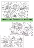 Vorschau - Mal- und Bastelvorlagen - Erzähl- und Schreibbilder Ostern - Deckblatt