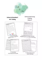 Vorschau - Unterrichtsreihen - Frühling_Unterrichtseinheit zur Diktatvorbereitung - Deckblatt