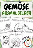 Vorschau - Mal- und Bastelvorlagen - Gemüse Ausmalbilder | DaZ/DaF - Deckblatt