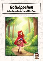 Vorschau - Arbeitsblätter - Rotkäppchen - Arbeitsmaterial zum Märchen - Deckblatt