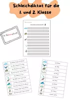 Vorschau - Arbeitsblätter - Schleichdiktat Buchstabe Ww / differenziert / Silbenschrift - Deckblatt