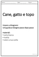 anteprima - Materiale per pittura e bricolage - Disegnare passo dopo passo: Cane, gatto e topo - Pagina 2