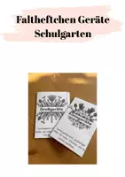 Vorschau - Arbeitsblätter - Falthefte Geräte Schulgarten - Deckblatt