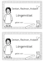 Vorschau - Arbeitsblätter - Knobelheft Längen Rechen-, Denk- und Rätselaufgaben - Seite 1