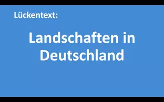 Vorschau - Arbeitsblätter - Lückentext: Landschaften von Deutschland (mp3) A2/B1 - Deckblatt