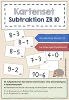 Vorschau - Fördermaterial/Inklusion - Kartenset zur Subtraktion im ZR 10 - Deckblatt