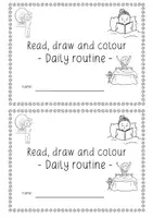 Vorschau - Arbeitsblätter - Daily routine - Read, draw and colour - Seite 2