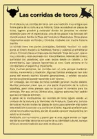 Vista previa - Hojas de trabajo - ELE Las corridas de toros (Andalucía) - página 1