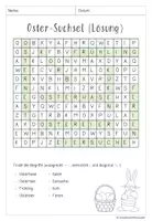 Vorschau - Arbeitsblätter - Ostern - Suchsel / Buchstabengitter - Seite 2