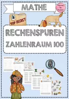 Vorschau - Arbeitsblätter - Rechenspuren Zahlenraum 100 Addition und Subtraktion - Deckblatt
