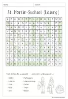 Vorschau - Arbeitsblätter - St. Martin - Suchsel / Buchstabengitter - Seite 2