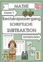 Vorschau - Arbeitsblätter - Rechenspaziergang Schriftliche Subtraktion - Deckblatt