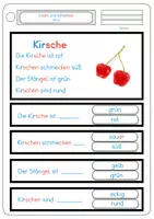 Vorschau - Arbeitsblätter - Lesen und schreiben, Obst - Seite 1