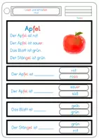 Vorschau - Arbeitsblätter - Lesen und schreiben, Obst - Seite 2