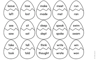 Aperçu - Feuilles d'exercices - Easter Irregular Verbs (Simple Past) - Task Cards & Puzzles - Page 3