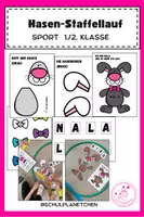 Vorschau - Spiele - Hasenstaffellauf Frühling - Sport Grundschule - Deckblatt