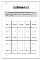 Vorschau - Arbeitsblätter - Mathepuzzles 3./4. Klasse - Addition und Subtraktion bis 1000 - Seite 2