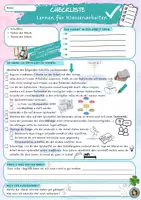 Vorschau - Merkblätter - Checkliste Vorbereitung für Klassenarbeiten - Deckblatt