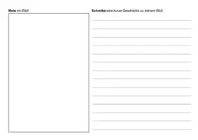 Vorschau - Arbeitsblätter - KOSTENLOS Schreibblatt. Bild malen & einen Text verfassen - Seite 1