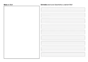 Vorschau - Arbeitsblätter - KOSTENLOS Schreibblatt. Bild malen & einen Text verfassen - Seite 2