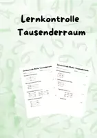 Vorschau - Test - Mathe: Lernkontrolle Rechnen im Tausenderraum - Deckblatt