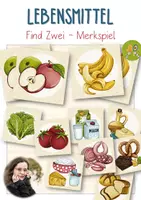 Vorschau - Spiele - Lebensmittel - Find Zwei Merkspiel - Gedächtnis und Konzentration - Deckblatt