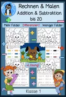 Vorschau - Arbeitsblätter - Rechnen & Malen – Addition & Subtraktion bis 20 🎨✏️ Rechenmalblätter Zahlenraum 20 - Deckblatt