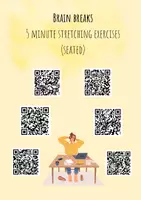 Vorschau - Arbeitsblätter - brain breaks seated, warm-ups,Stretchübungen für zwischendurch, kurze Pause, bewegte Pause im Sitzen, auf Englisch - Seite 1