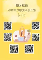 Vorschau - Arbeitsblätter - brain breaks seated, warm-ups,Stretchübungen für zwischendurch, kurze Pause, bewegte Pause im Sitzen, auf Englisch - Seite 2