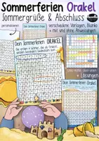 Vorschau - Arbeitsblätter - Sommerferien Orakel - Suchsel / Abschiedsgeschenk / Abschied - Deckblatt