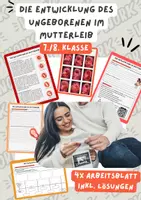 Vorschau - Arbeitsblätter - Die Entwicklung des Ungeborenen im Mutterleib | Unterrichtsreihe "Sexualerziehung", Biologie 7./8. Klasse - Deckblatt