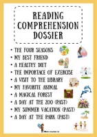Vista previa - Hojas de trabajo - READING COMPREHENSION DOSSIER CICLO MEDIO - Portada