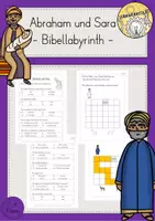 Vorschau - Spiele - Abraham und Sara Bibel Labyrinth Quiz Test Religion - Deckblatt