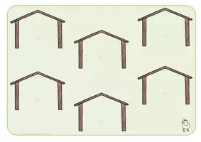 Vorschau - Fördermaterial/Inklusion - Klettmappen "Pferdestall" - 1:1 Zuordnung / optische Differenzierung - Seite 1