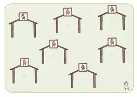 Vorschau - Fördermaterial/Inklusion - Klettmappen "Pferdestall" - 1:1 Zuordnung / optische Differenzierung - Seite 3