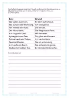 Vorschau - Arbeitsblätter - DAF Sätze verbinden mit WEIL / Begründungssätze - Seite 3